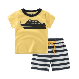 Custom Made Children Boys Clothing Set Kids T Shirt Shorts Supplier