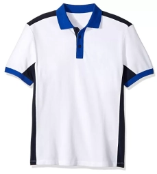 Mens Polo Shirts Contrast Collar Golf Tennis Shirt