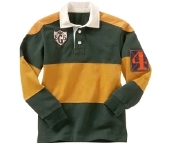 Mens Two Tone Rugby Polo With Embroidered Patches From Bangladesh