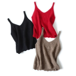 Cashmere Women Sweater Knit Tank Top