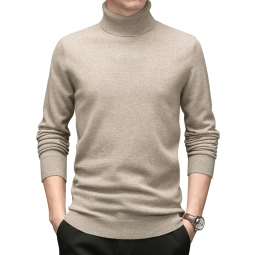 Mens Merino Wool Knitted Pullover Sweater