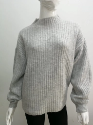 Women Striped Knit Pullover Sweater