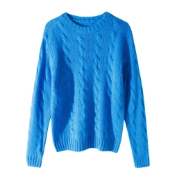 Women Wool Mohair Blended Cable Sweater From Bangladesh Factory