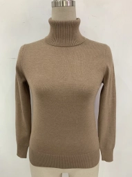 Womens Pullover Knitted Lapel Sweater