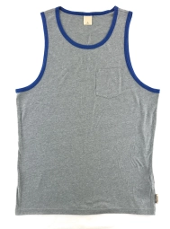 Contrast Piping Cotton Mens Tank Top From Bangladesh