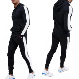 Two Piece Sets Black Tracksuit From Bangladesh Garments Factory